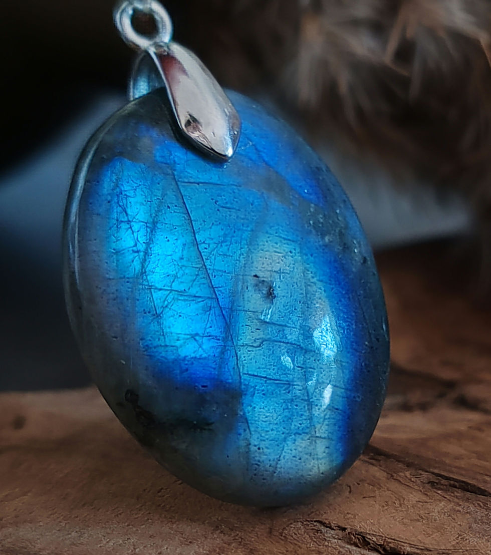 Miniature : pendentif en labradorite
