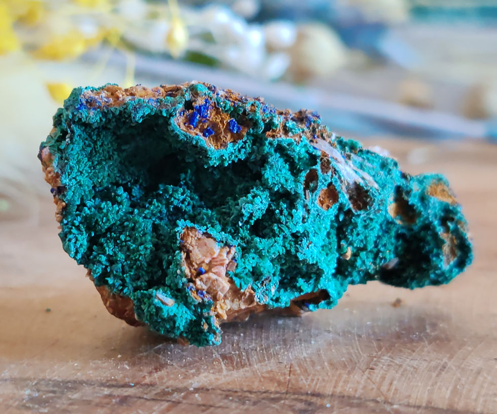 Azurite malachite brute