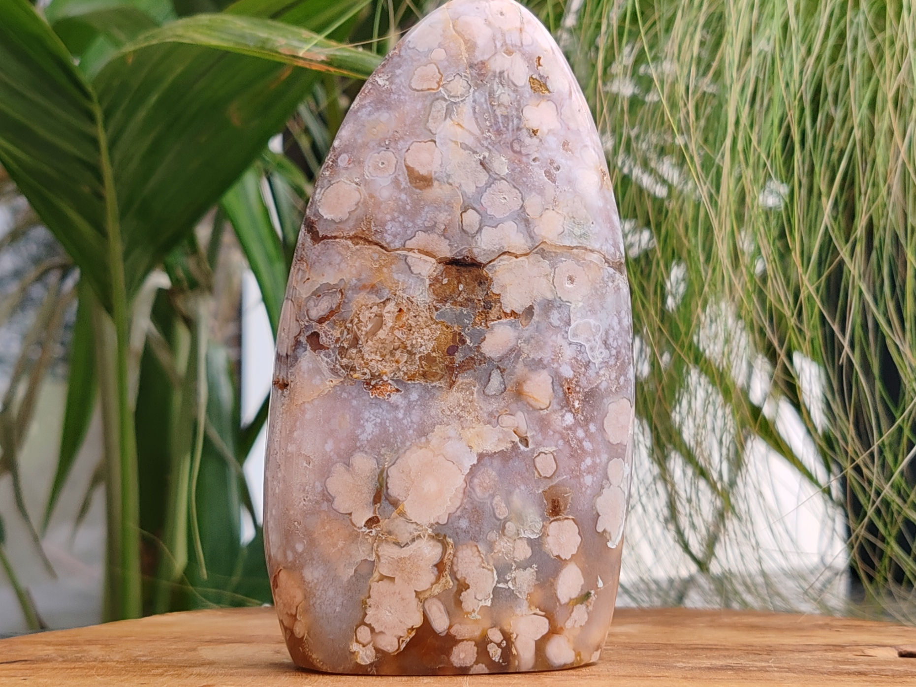 Forme libre en Agate fleur de cerisier ||