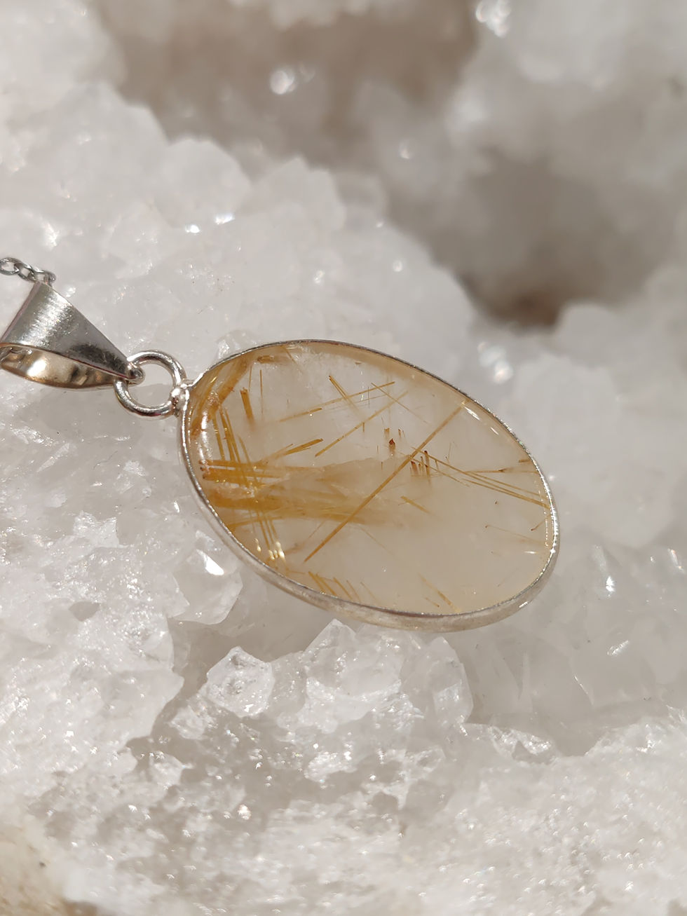 Miniature : Pendentif en Quartz Rutile