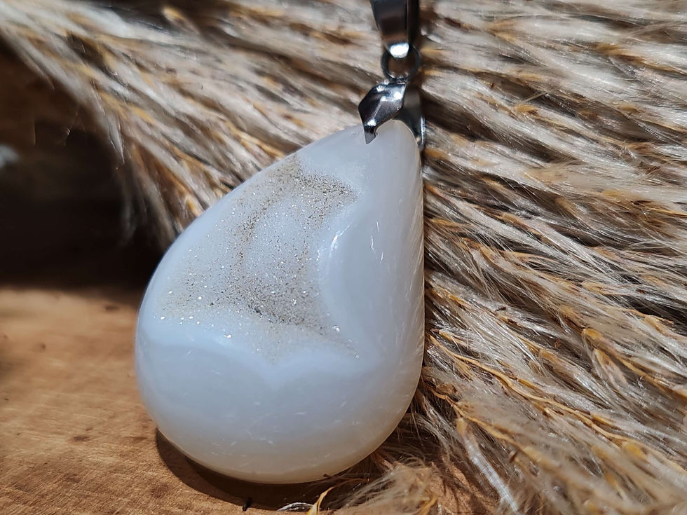 Miniature : Pendentif en Agate druzy
