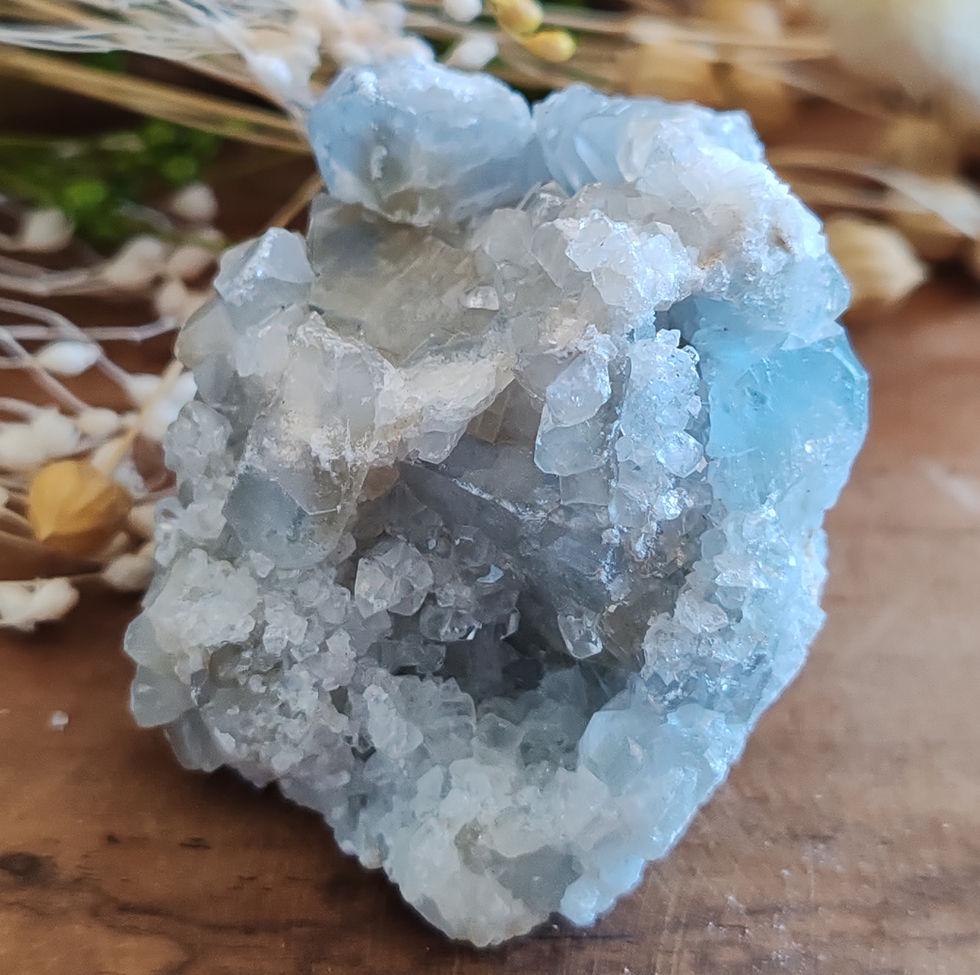 Miniature : Pierre Célestine naturelle en druse