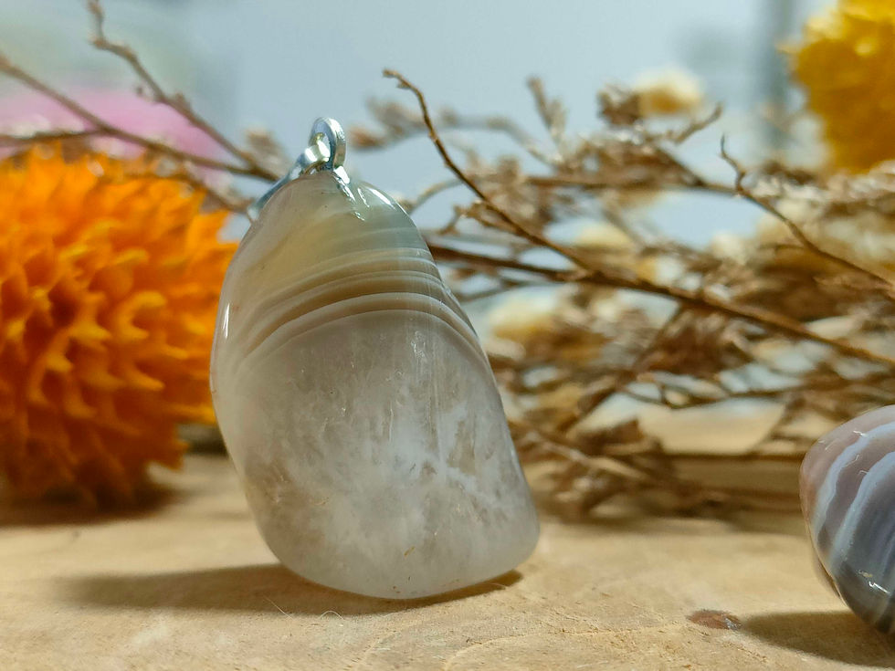 Miniature : Pendentif en Agate du Botswana 