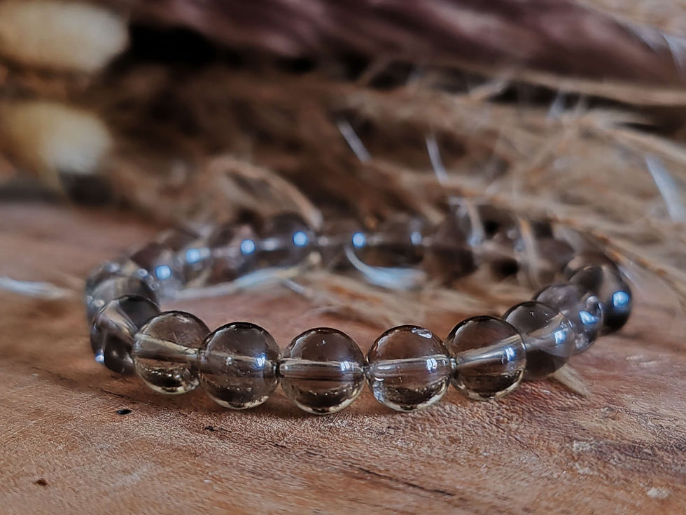 bracelet en quartz fumé