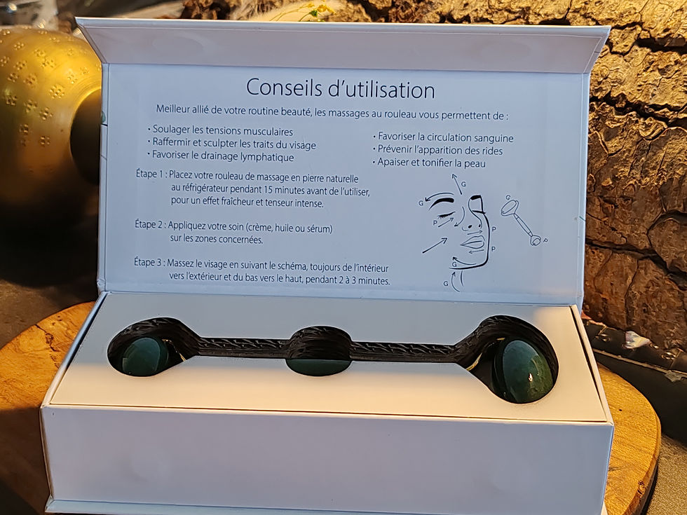 Miniature : Coffret rouleau de massage en Aventurine verte