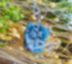 Pendentif en Apatite bleue brute