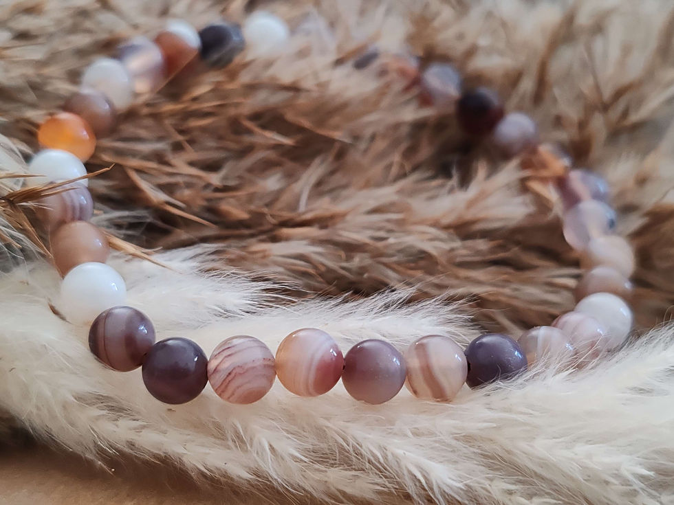Miniature : bracelet en agate du botswana