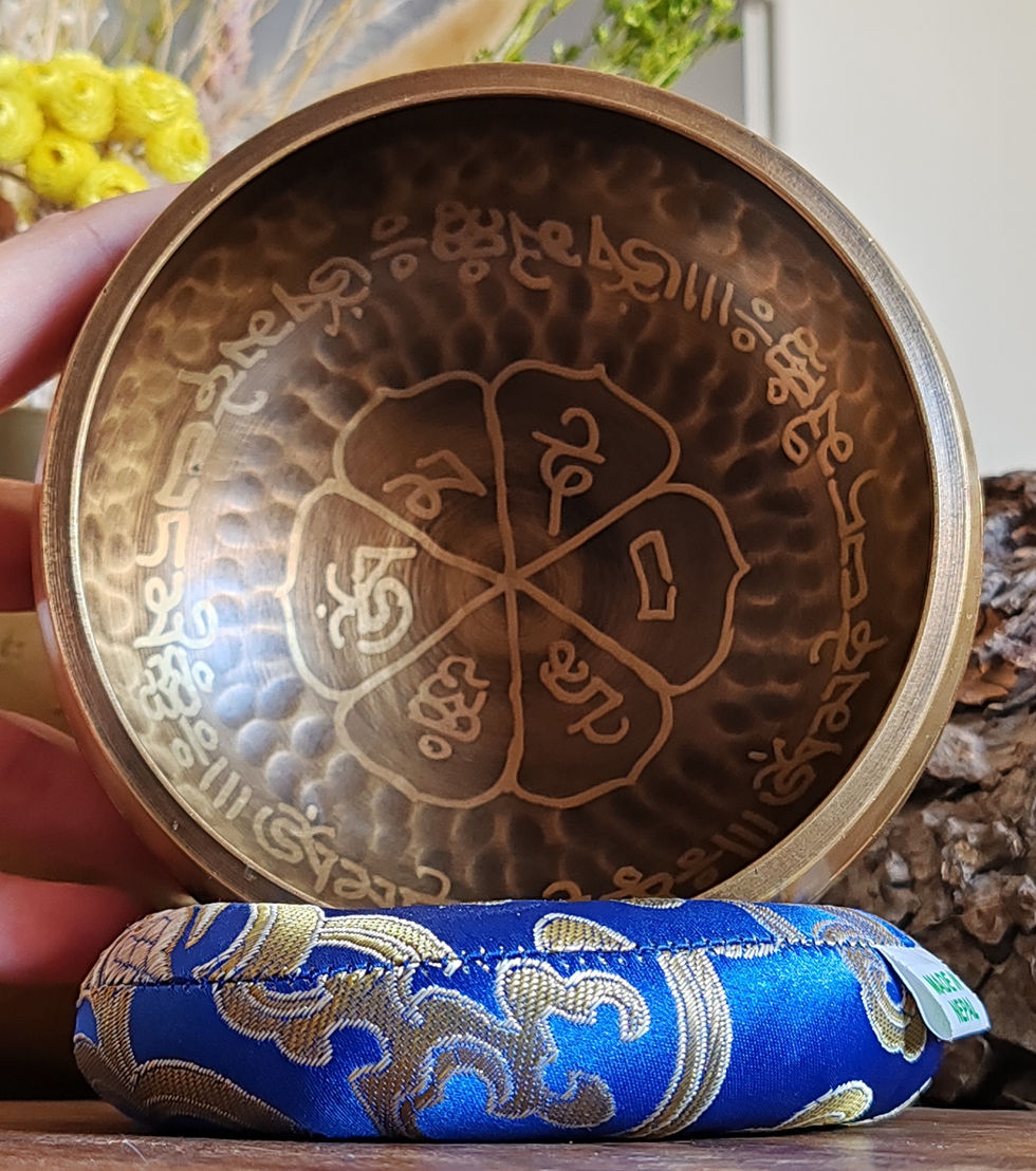 Bol chantant Tibétain Grand modèle Chant OM avec accessoires