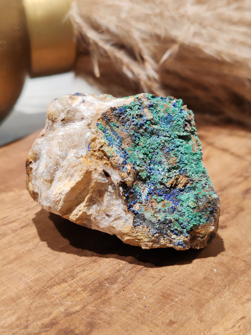 Miniature : Azurite malachite brute