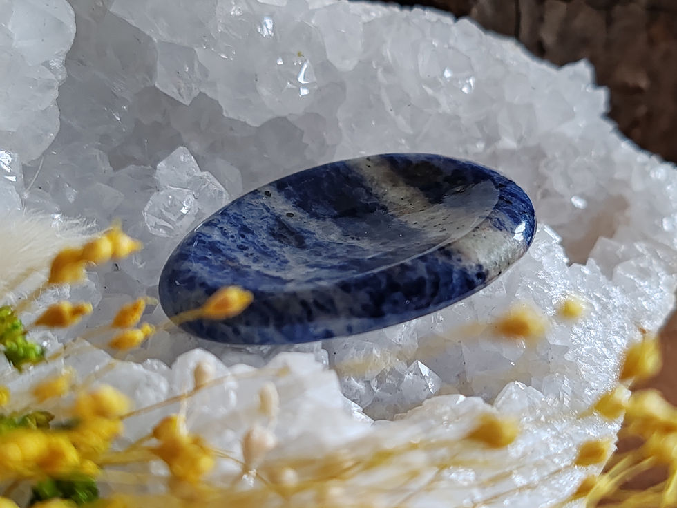 Miniature : Galet anti stress en Sodalite