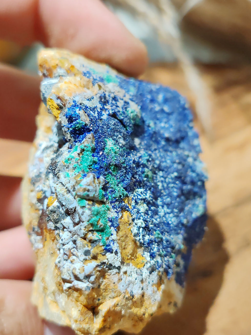 Miniature : Azurite malachite brute
