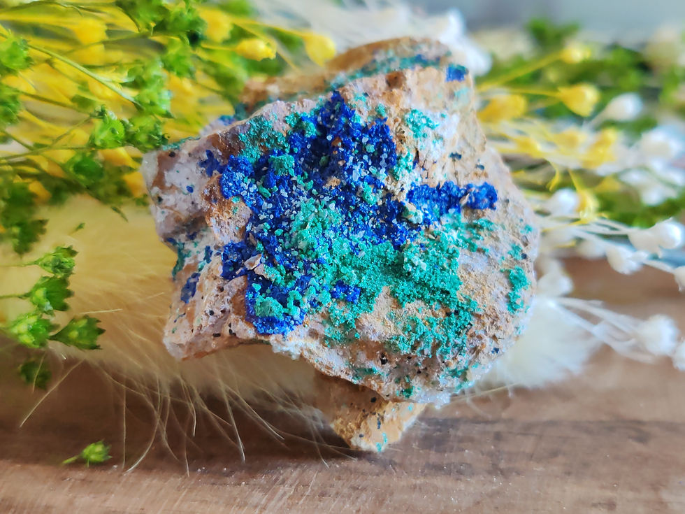 Miniature : Azurite malachite brute