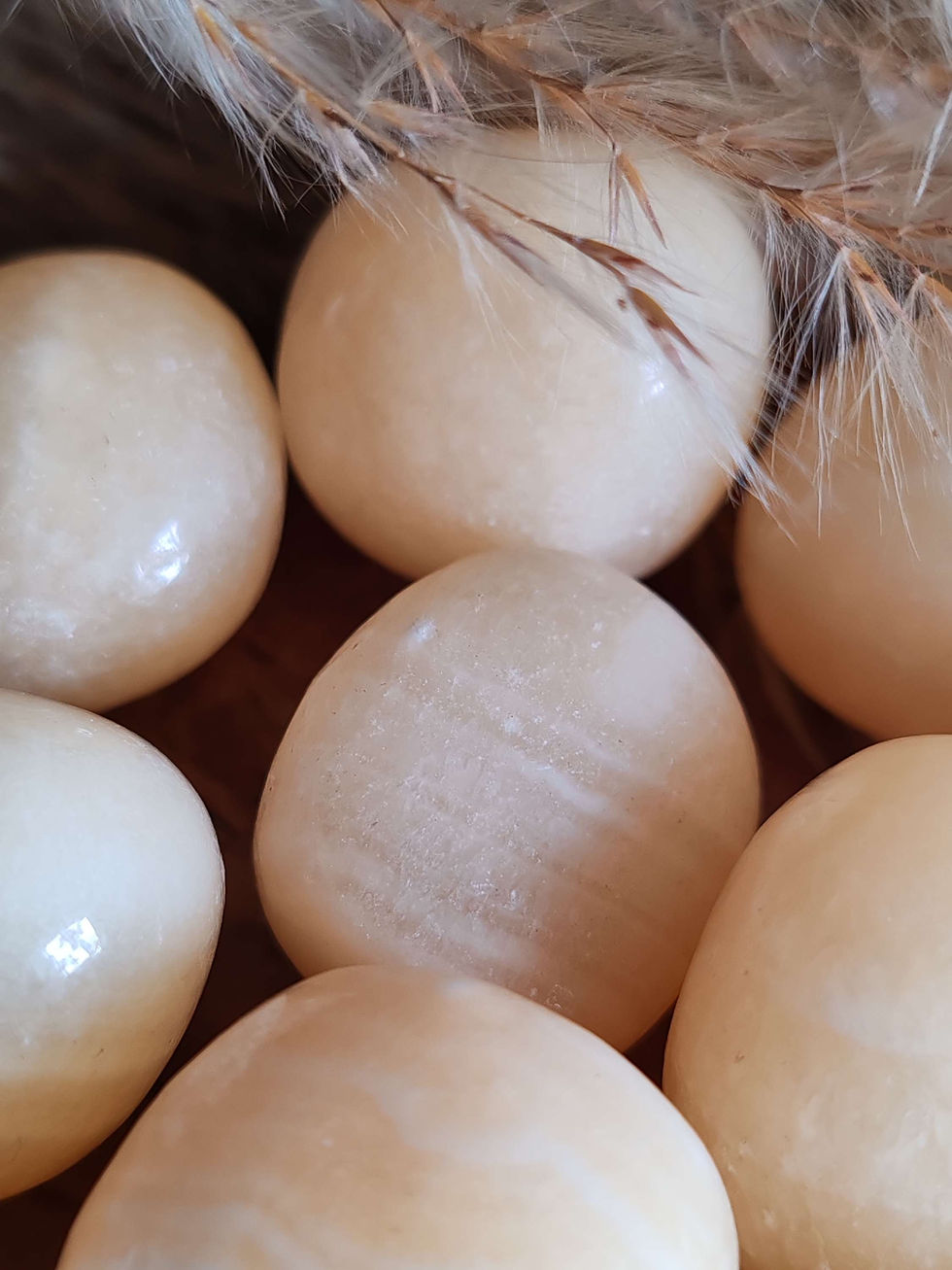 Miniature : Pierre roulée en Calcite jaune