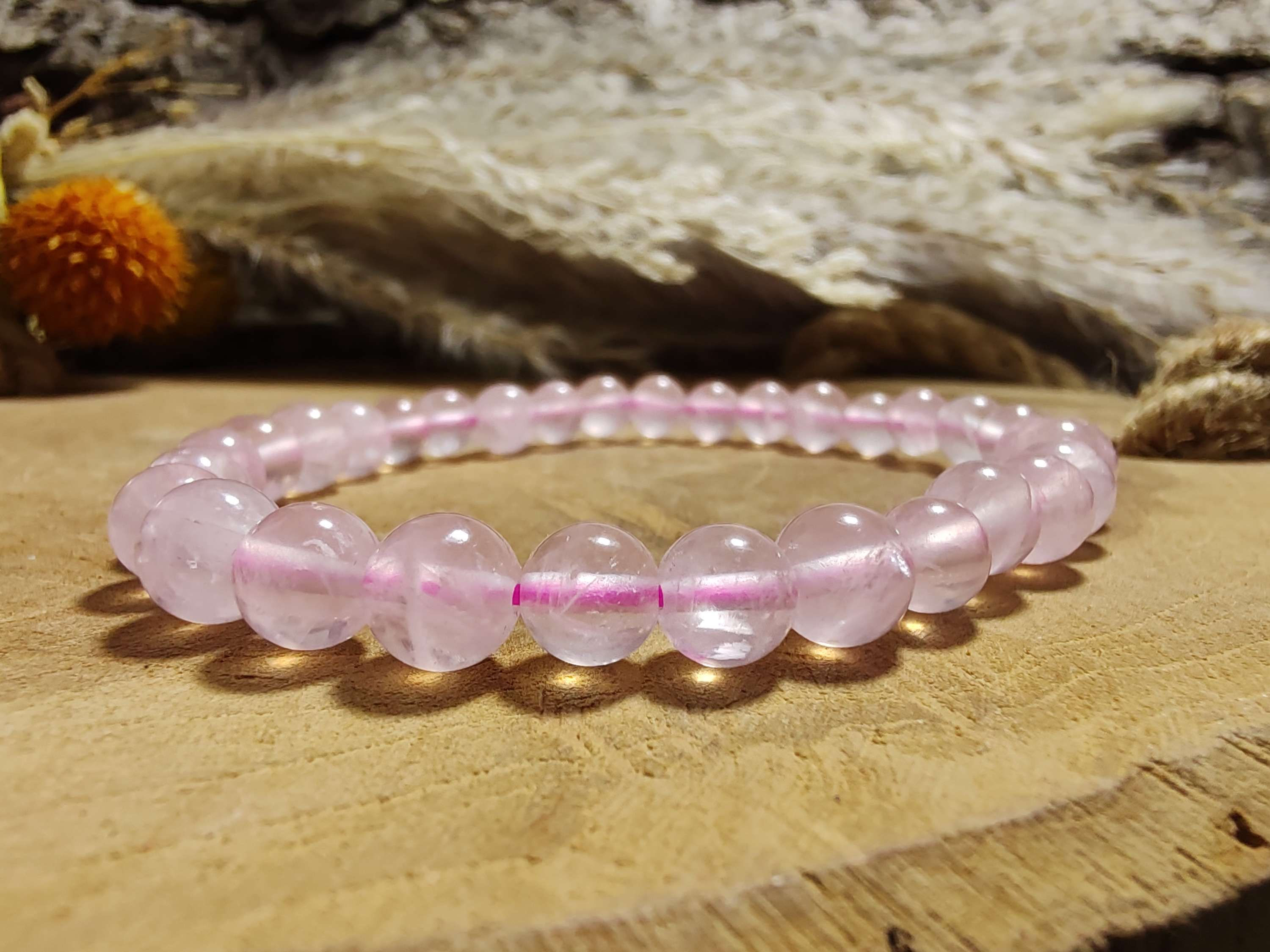 Bracelet en Quartz rose