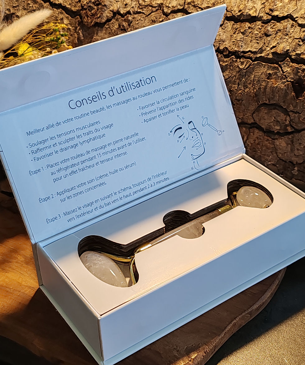 Miniature : Coffret rouleau de massage en Cristal de roche