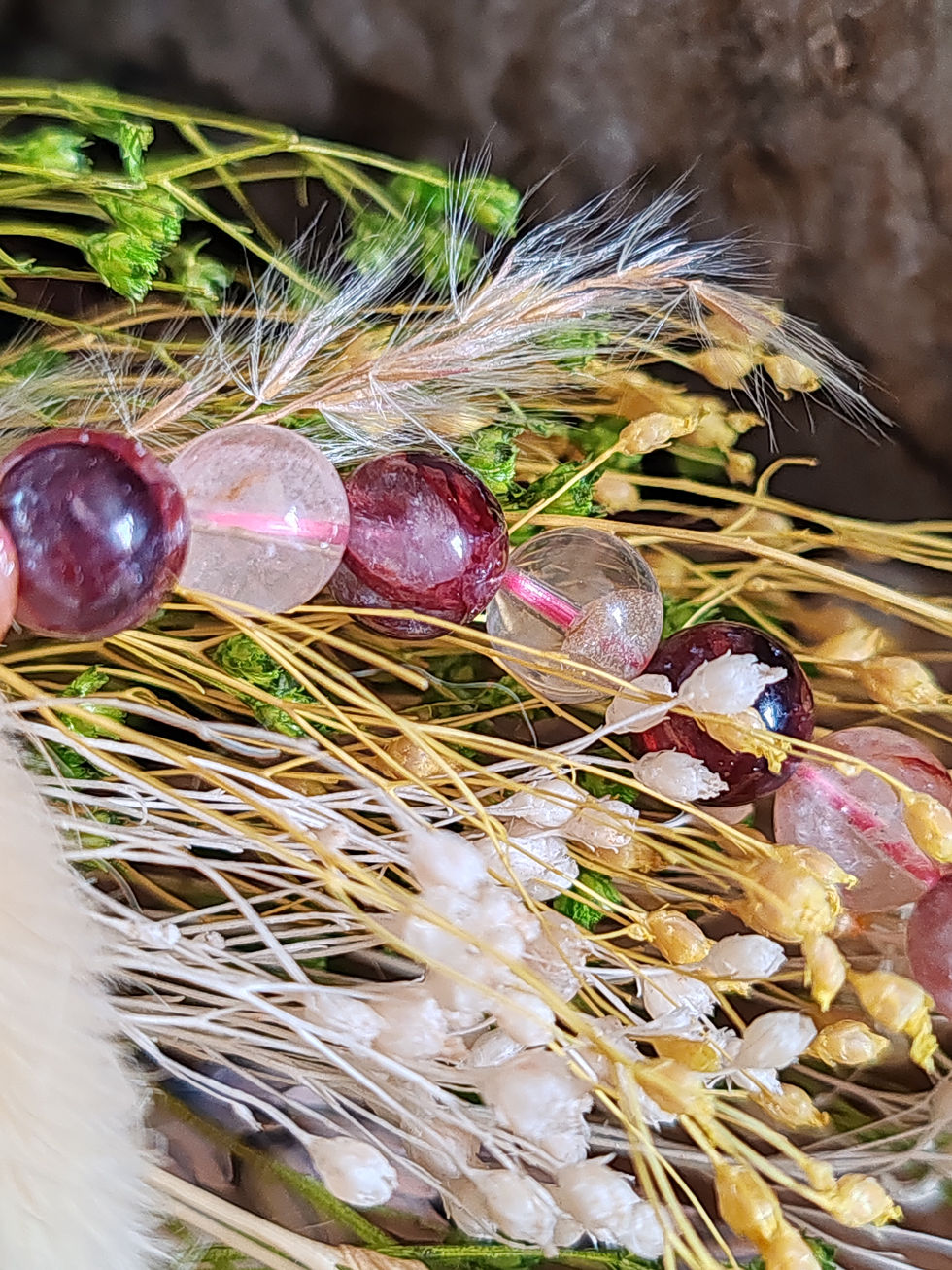 Miniature : Bracelet en Quartz Ferrugineux rouge 