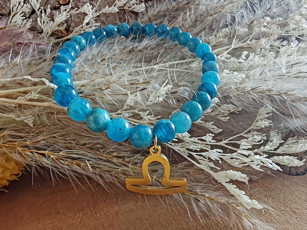 Miniature : Bracelet en Apatite bleue / Signe Balance