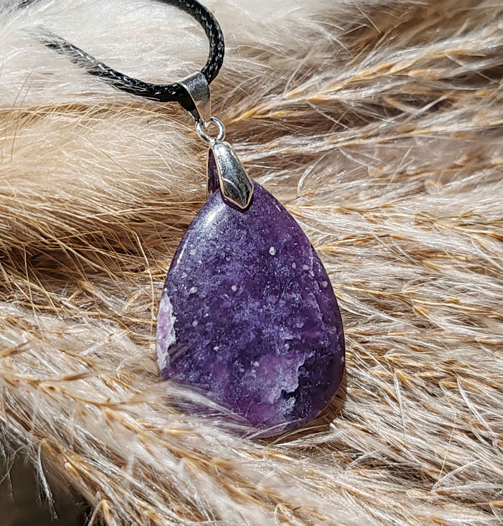 Miniature : Pendentif en Lépidolite