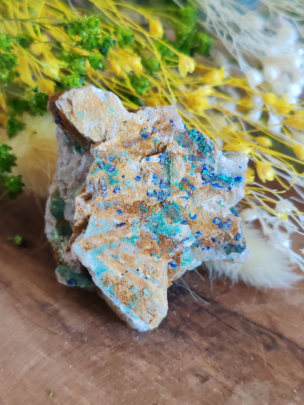 Miniature : Azurite malachite brute