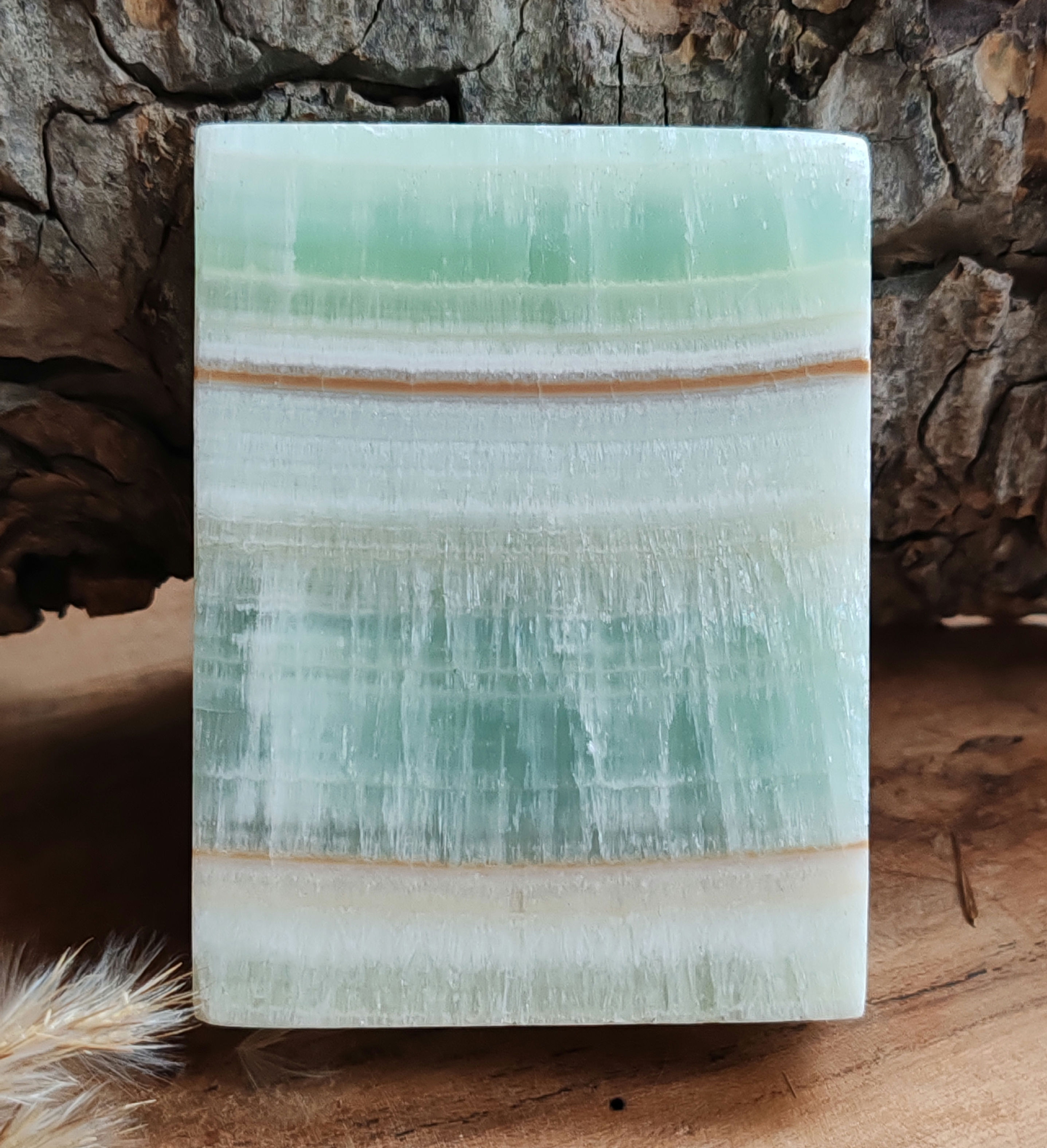 calcite verte rubanée