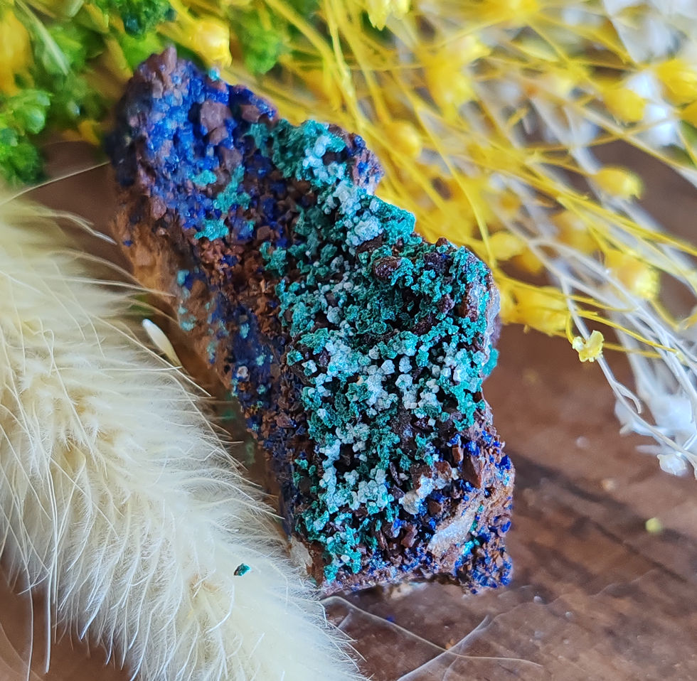 Miniature : Azurite malachite brute