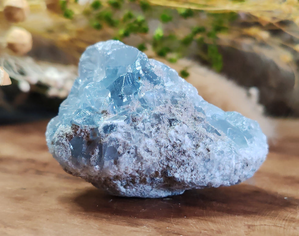 Miniature : Petite Célestine Brute – Druse Naturelle aux Énergies Douces