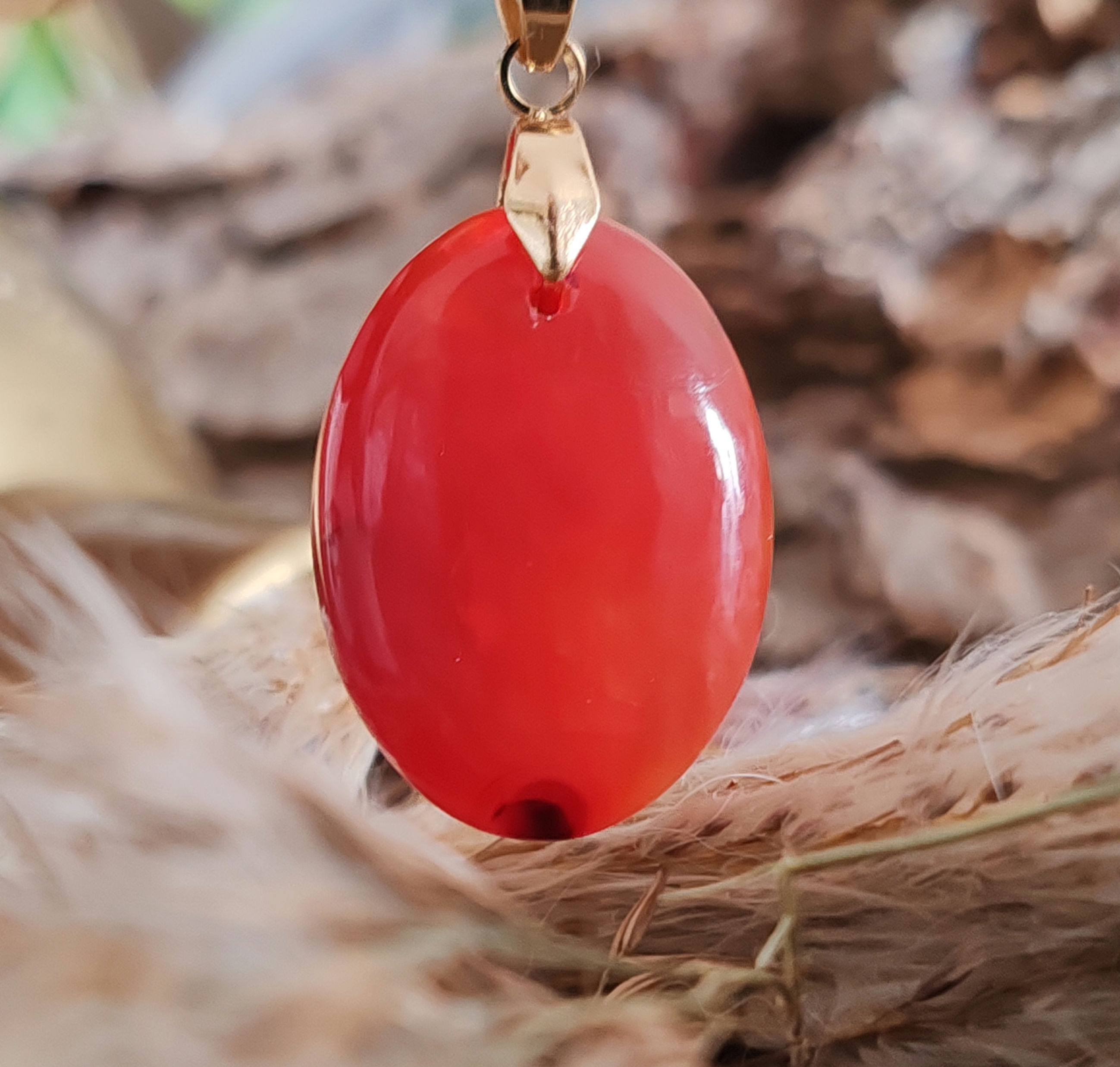 pendentif en cornaline