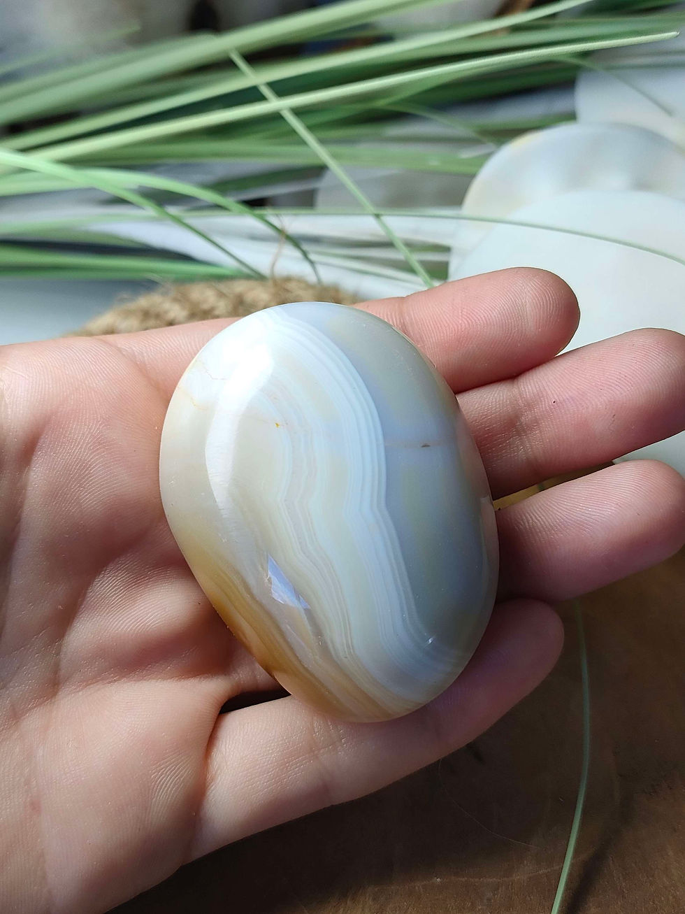 Miniature : Galet en Agate grise