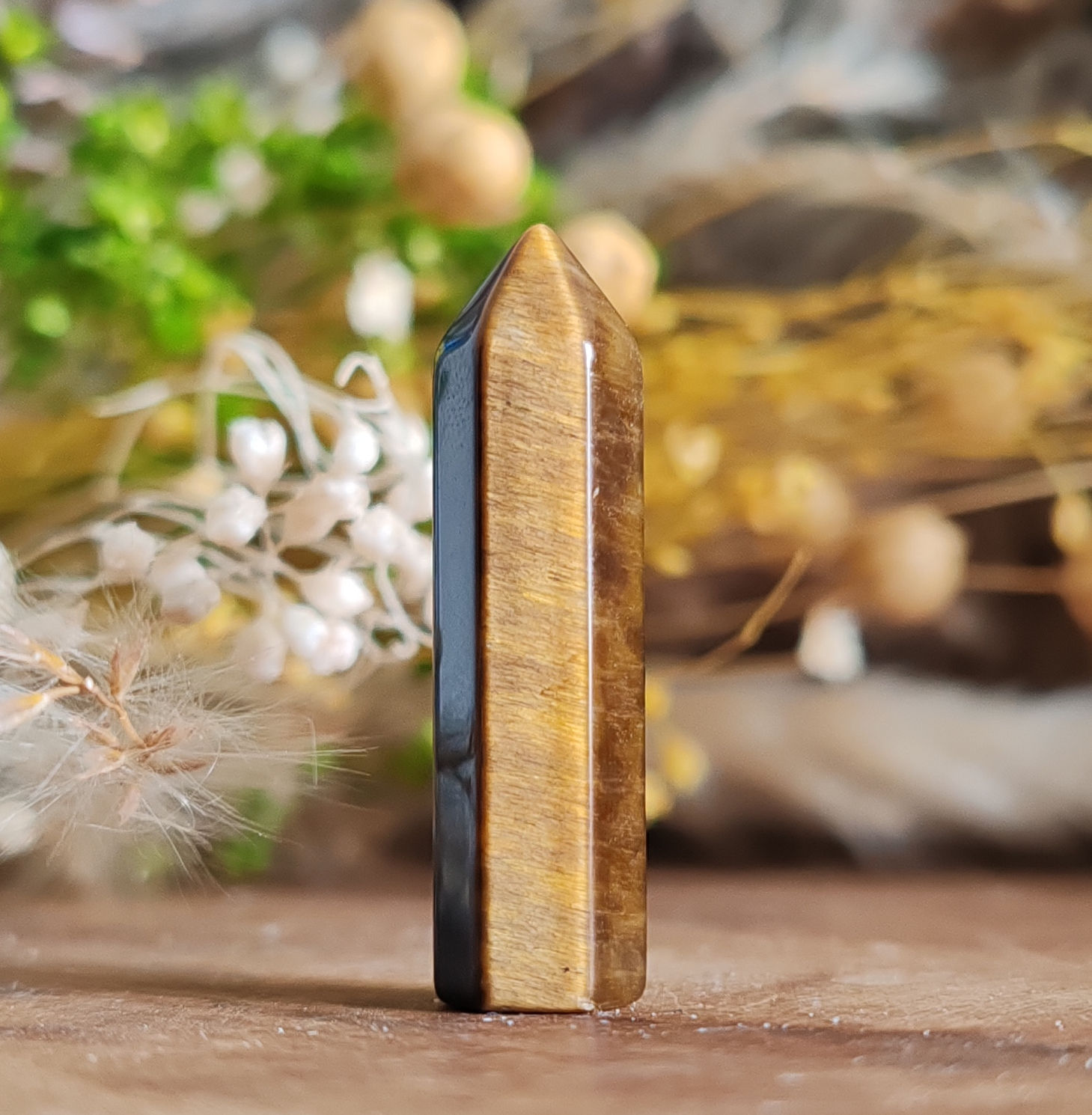 Mini pointe en Oeil de tigre