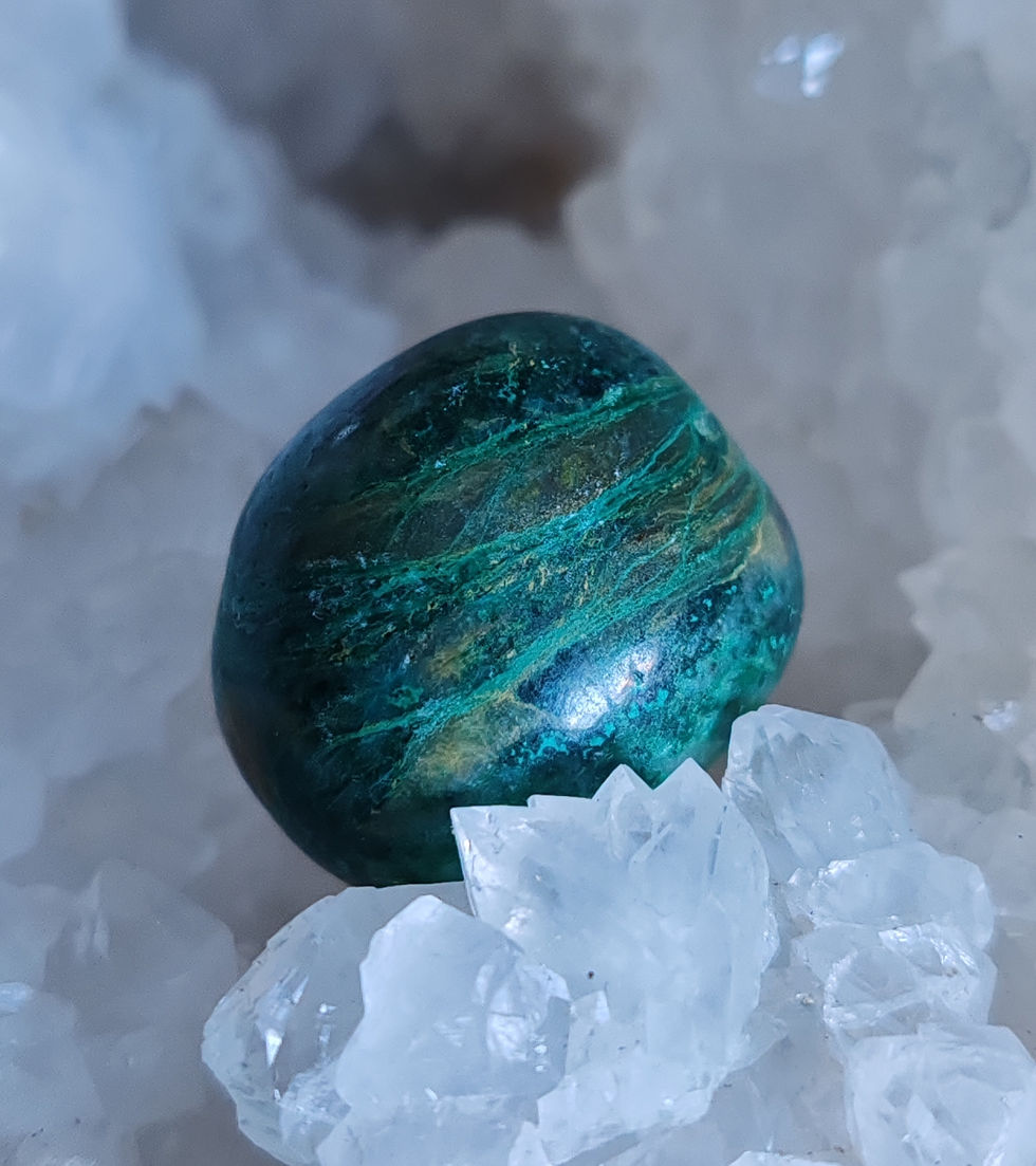 Miniature : Chrysocolle - Pierre roulée