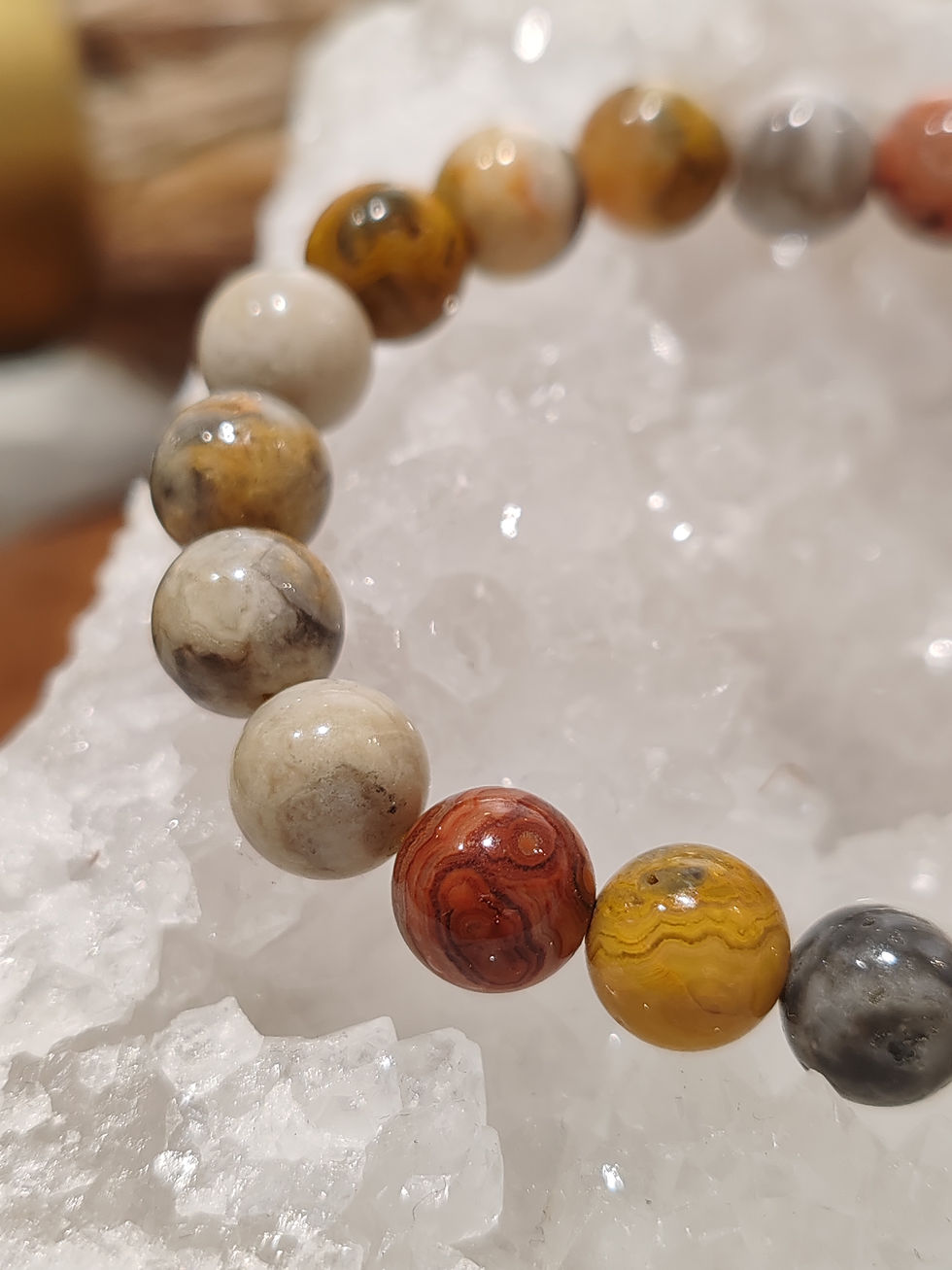 Miniature : Bracelet en Agate Crazy lace