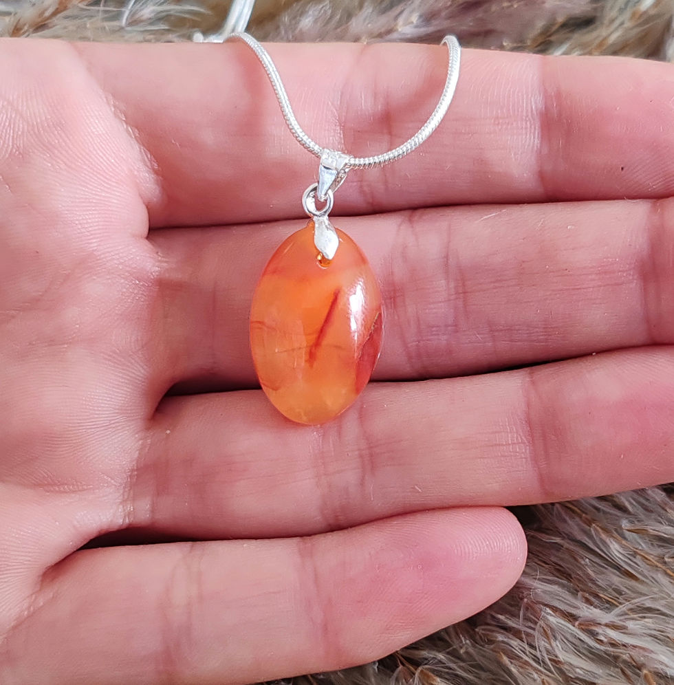 Miniature : pendentif en cornaline