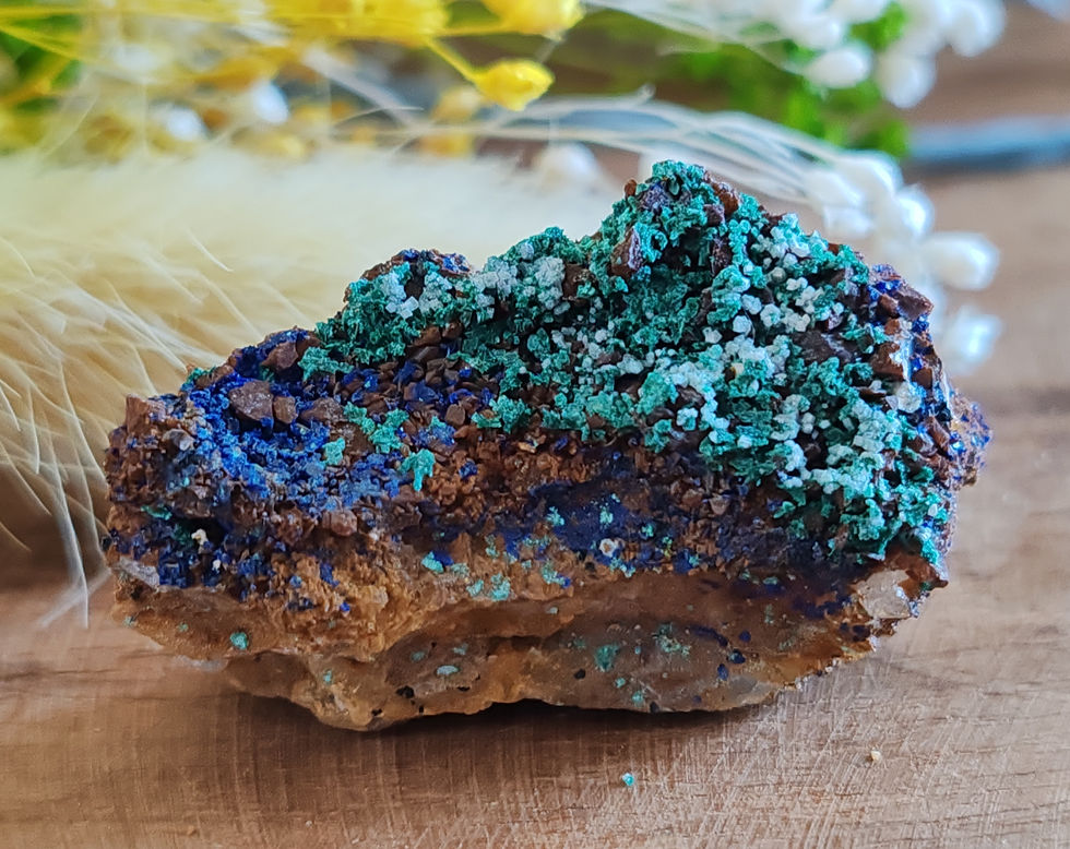 Miniature : Azurite malachite brute