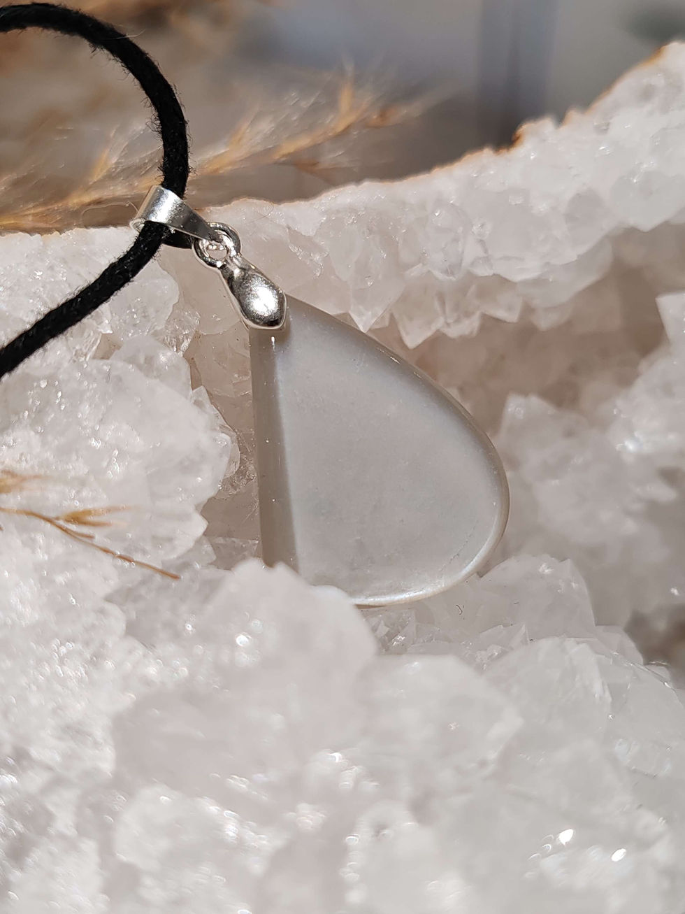 Miniature : Pendentif en Pierre de lune grise