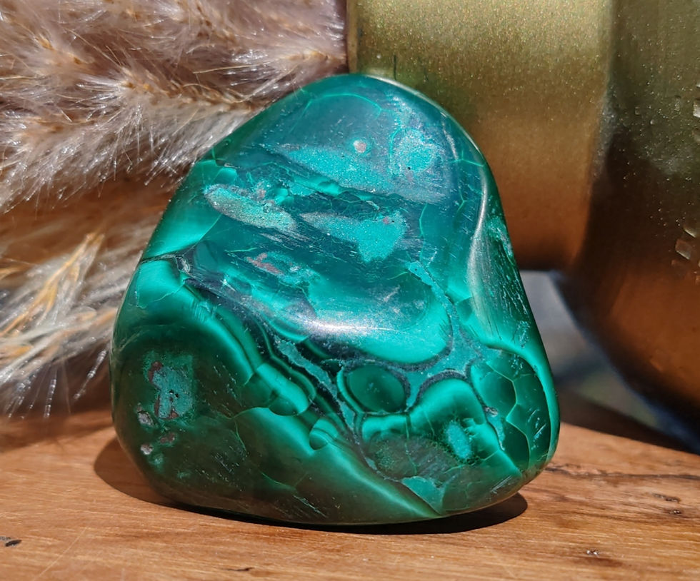 pierre de Malachite Roulée | Minéral Naturel Vert