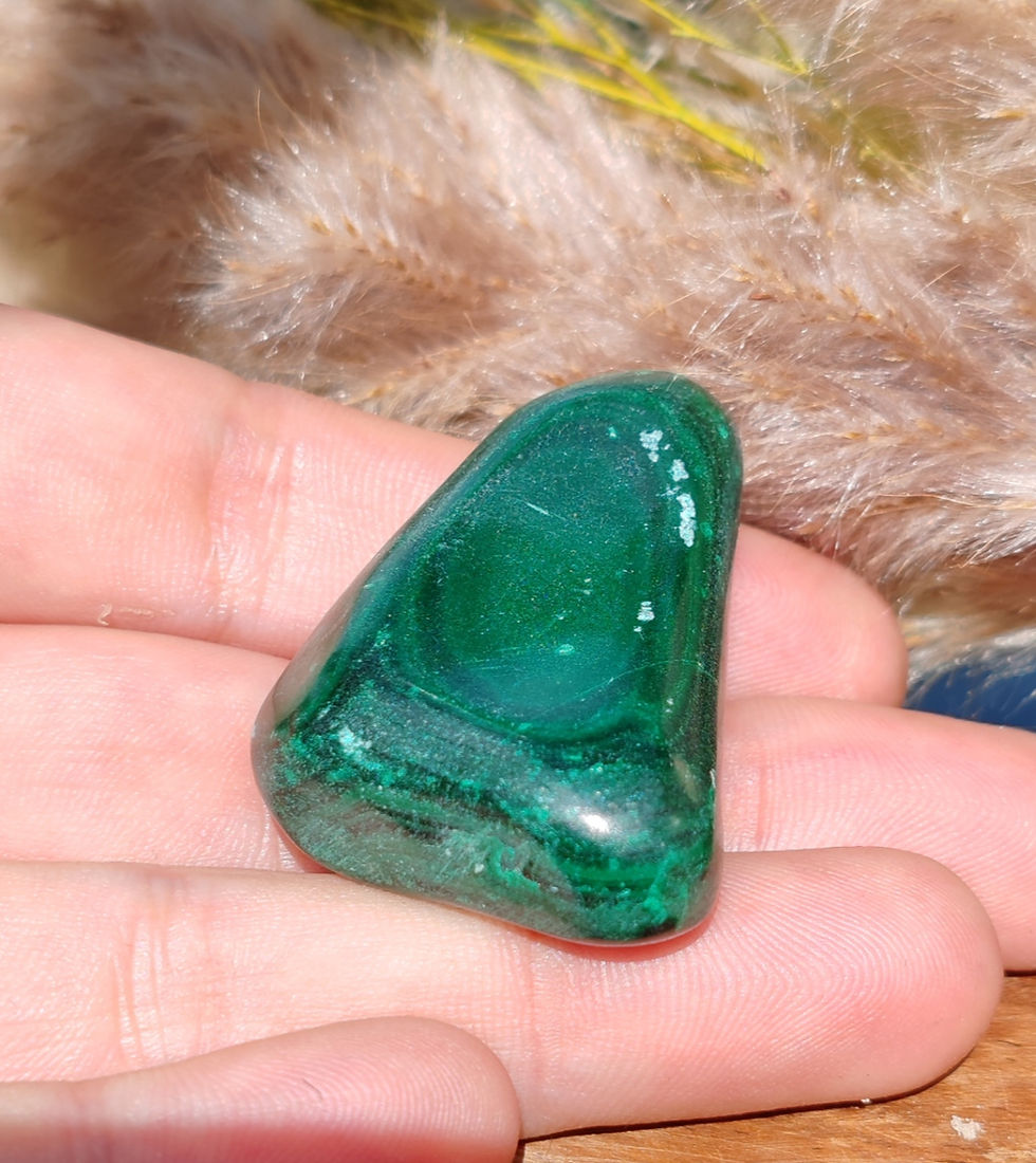 Miniature : Malachite du Congo sous forme de pierre roulée