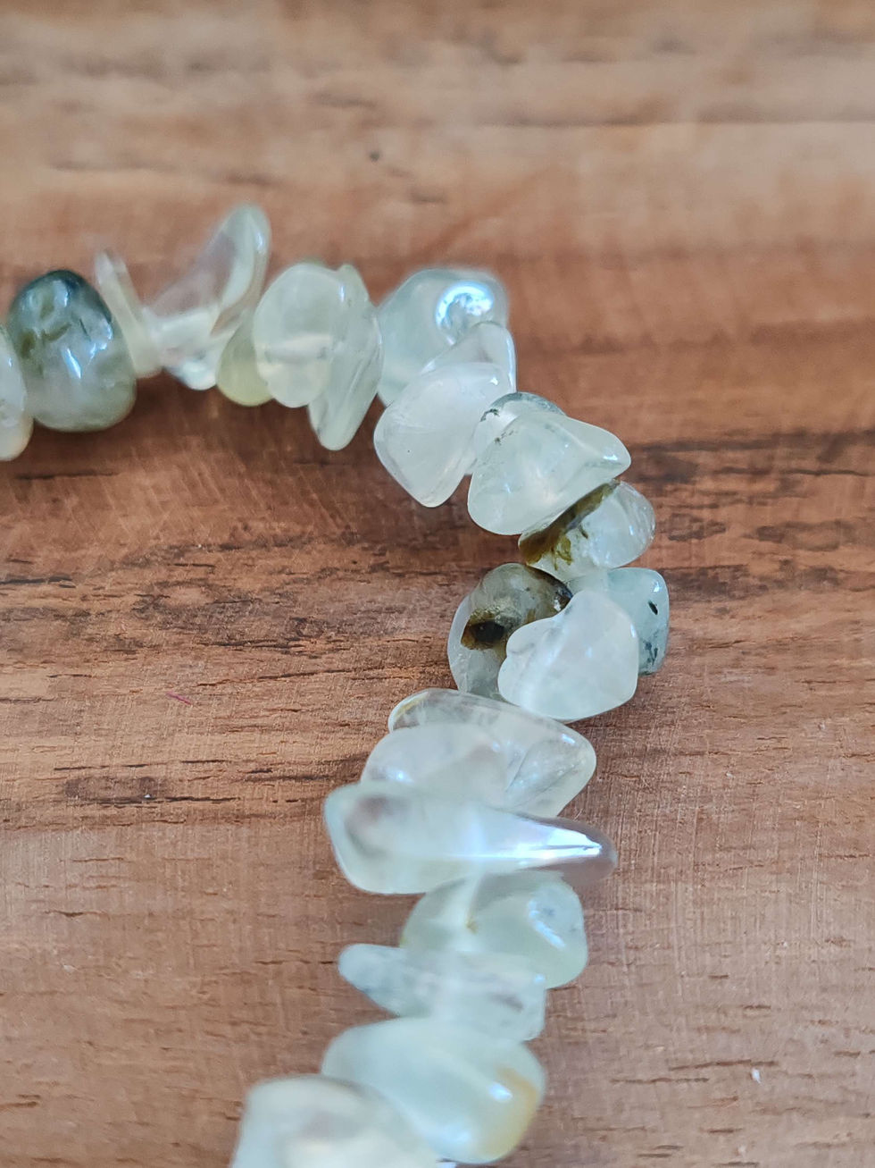 Miniature : bracelet en prehnite, pierre verte lithothérapie