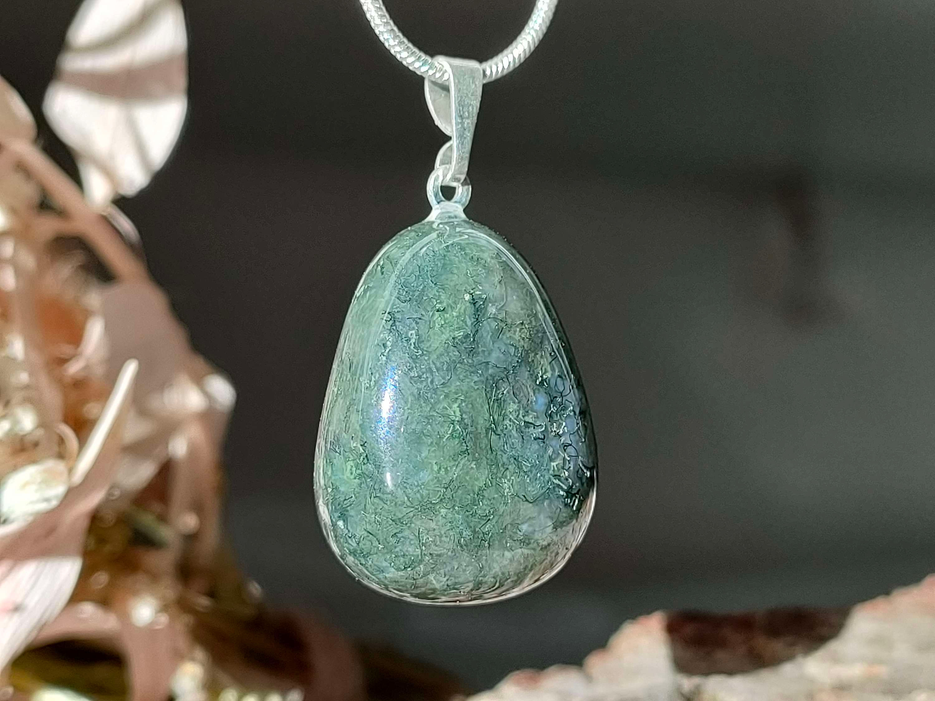 Pendentif en Agate Mousse