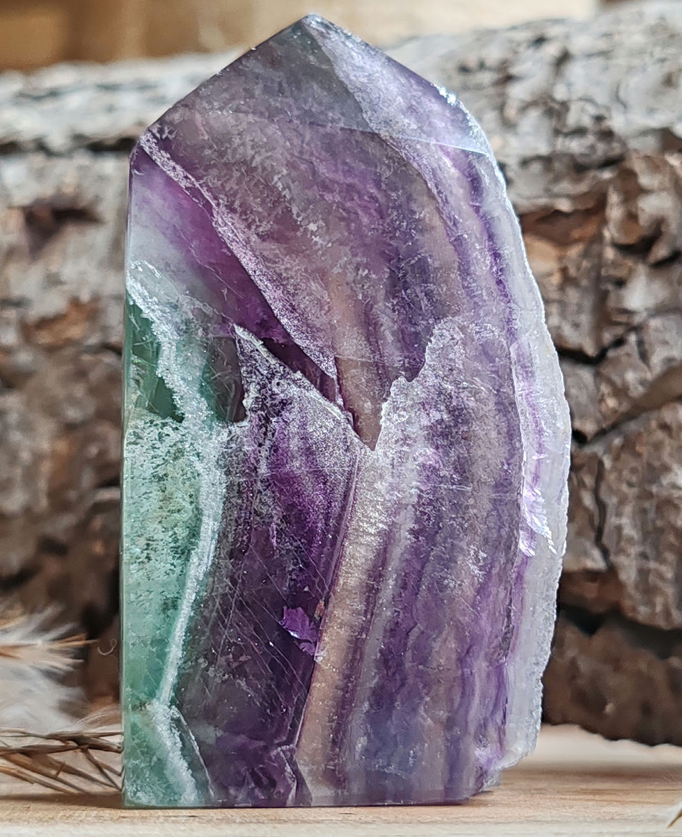 Miniature : pointe en fluorine multicolore
