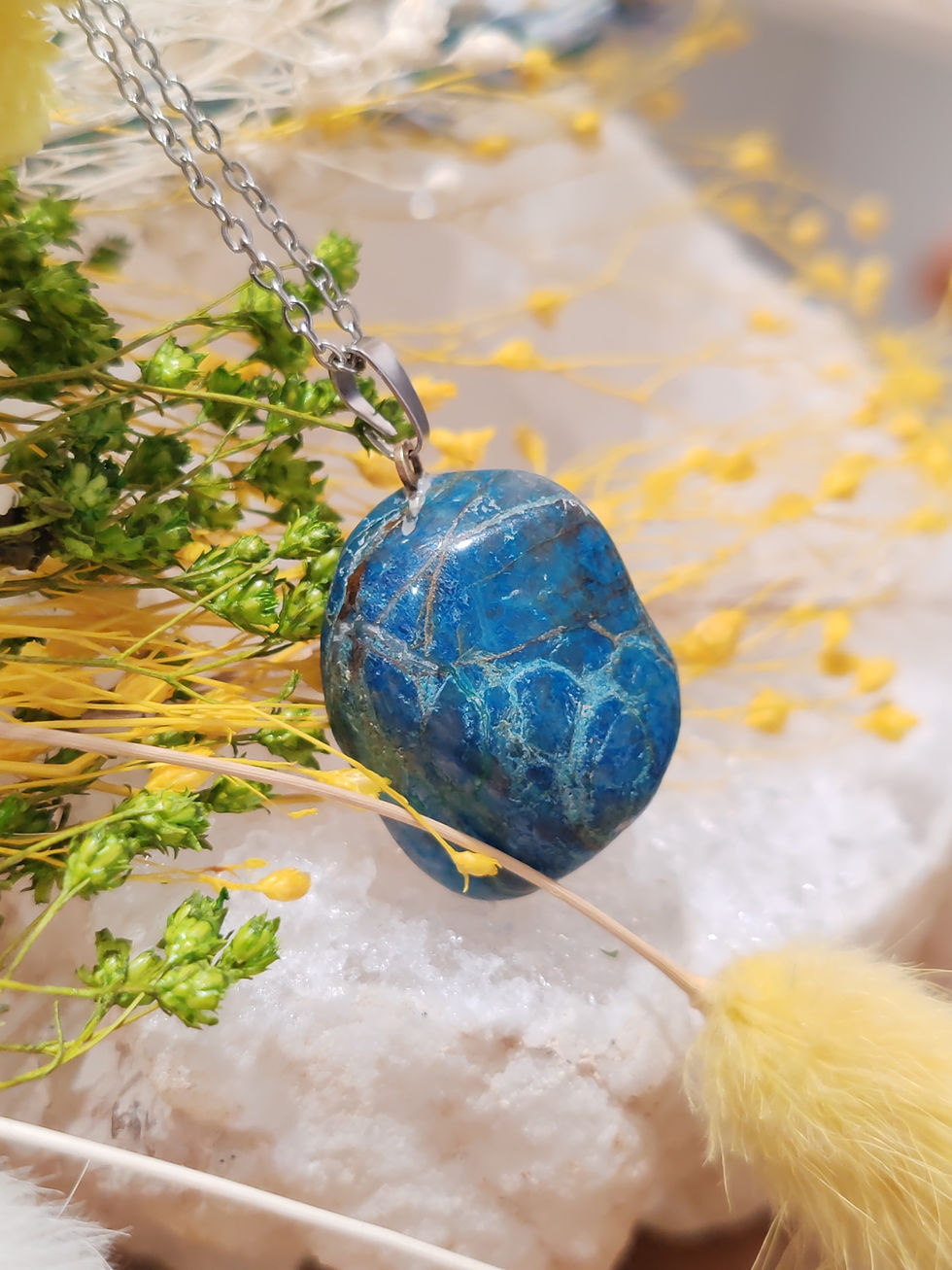 Miniature : Pendentif en Chrysocolle Shattuckite