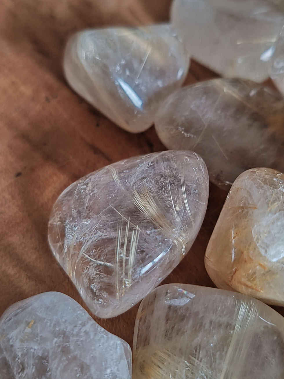 Miniature : Pierre roulée en Quartz Rutile