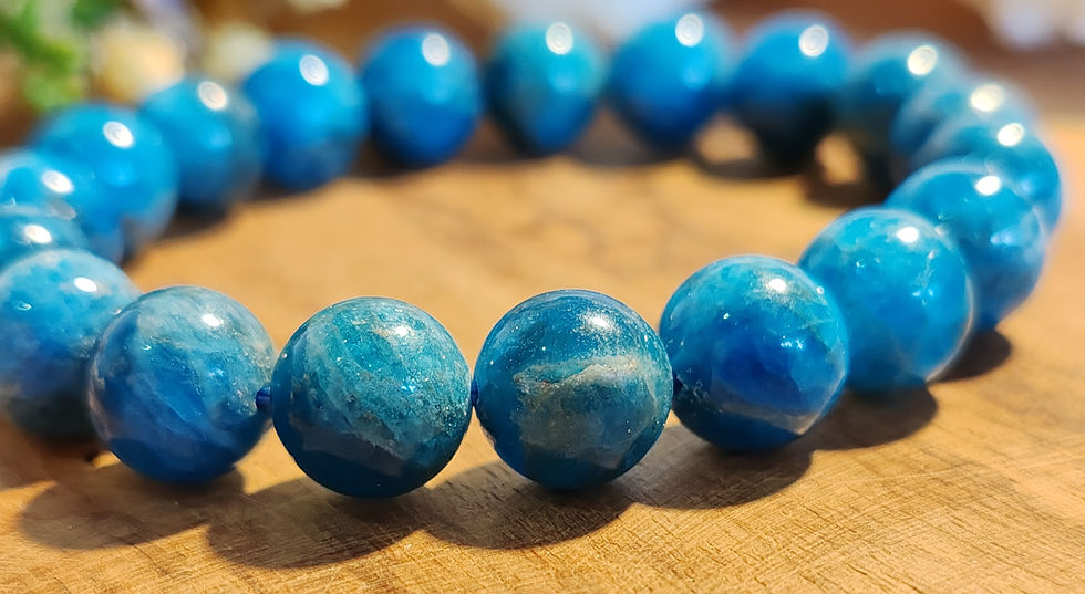Miniature : Bracelet en Apatite bleue qualité extra