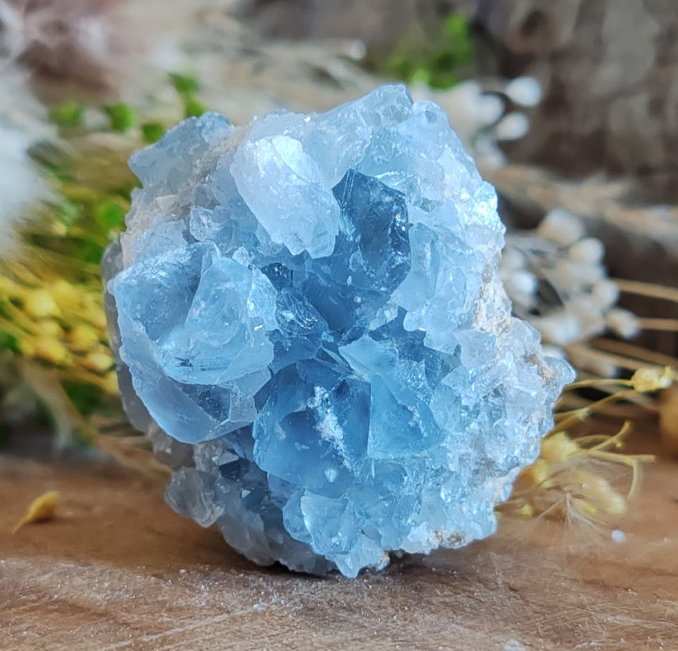 Miniature : Druse de Célestine – Cristaux Naturels Bleu Ciel