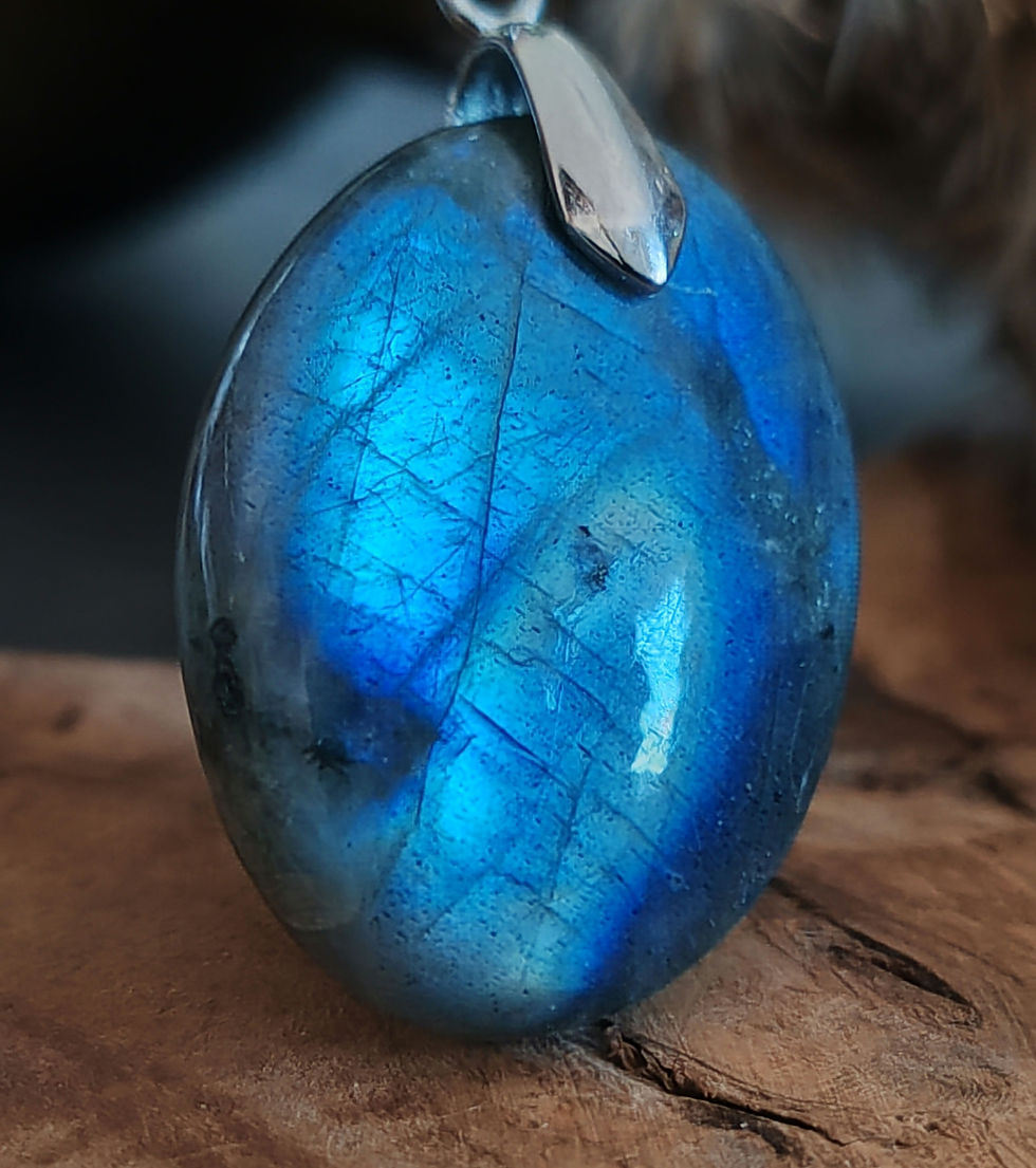 Miniature : pendentif en labradorite