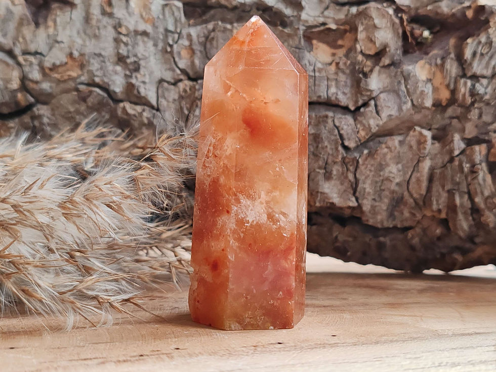 Miniature : pointe en quartz hématoide