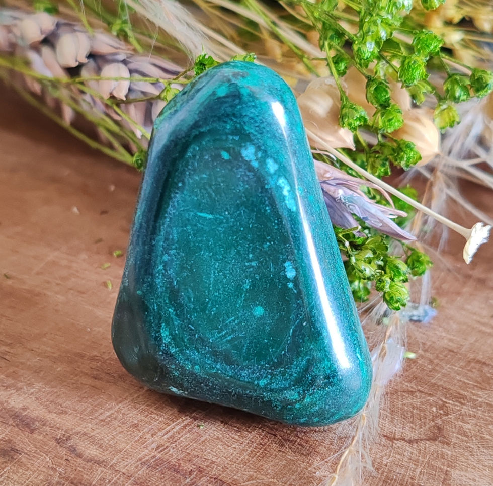 Miniature : Malachite du Congo sous forme de pierre roulée