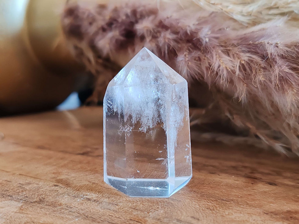 Miniature : pointe en cristal de roche polie