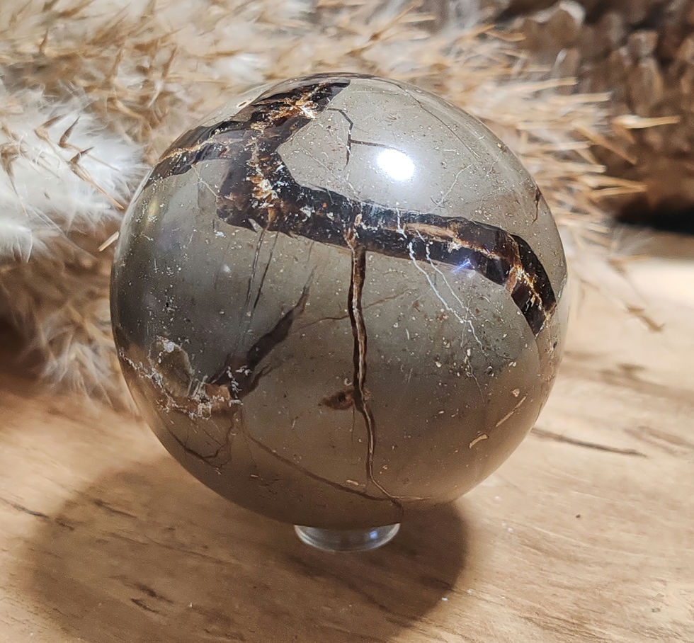 Miniature : sphère en septaria