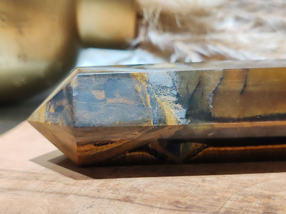 Miniature : Pointe en Œil de tigre et Œil de Faucon