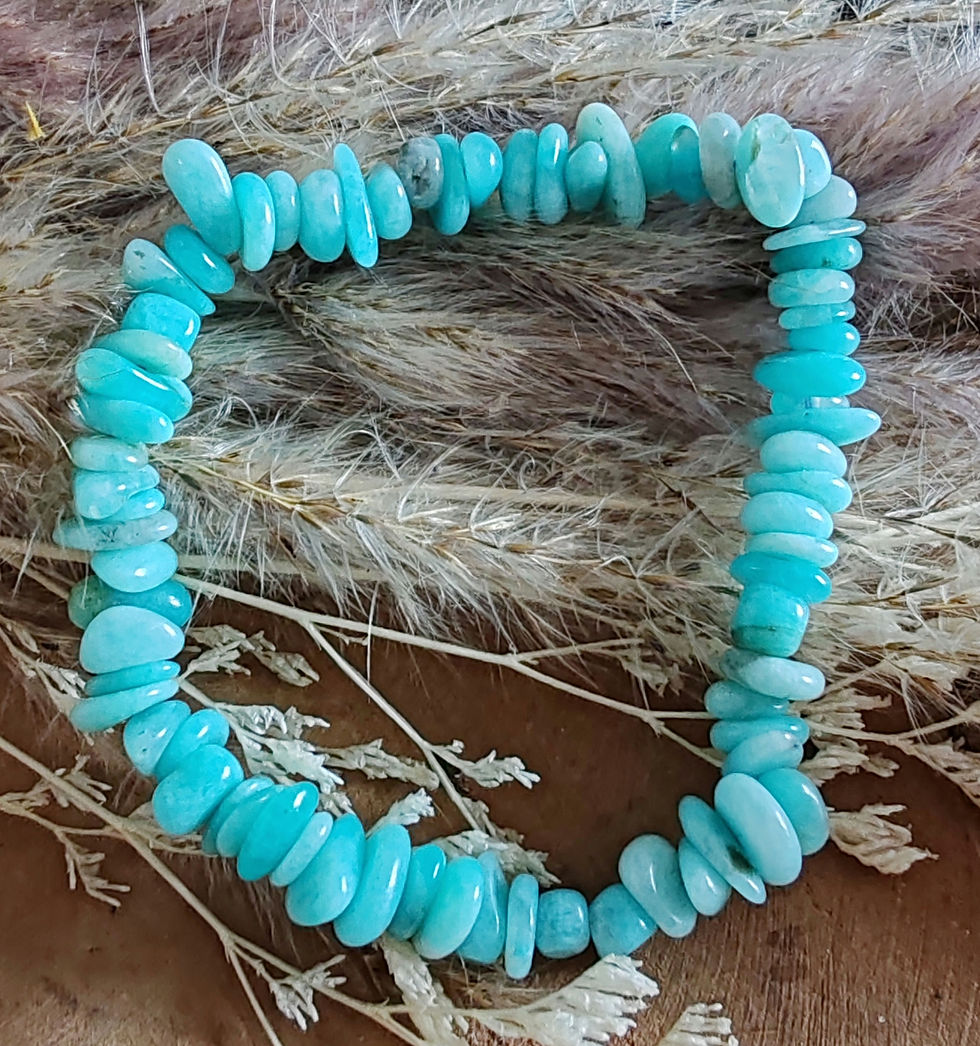 Miniature : Bracelet chips en Amazonite